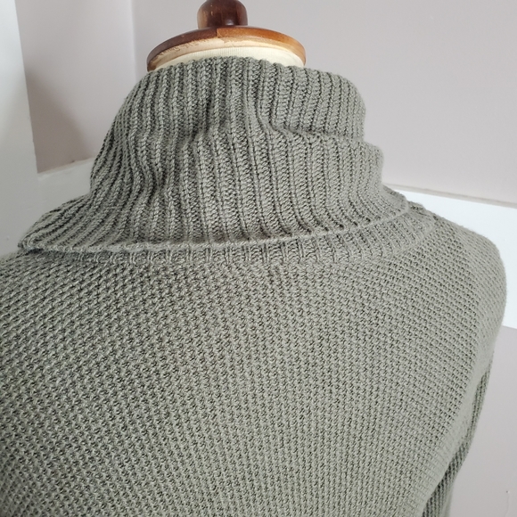 Madewell Green Cowl Neck Knit Sweater sz med - Picture 3 of 12